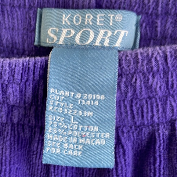 Koret Sport two piece velour suit, size large. Tub 5.  Make Offer! - Picture 4 of 8